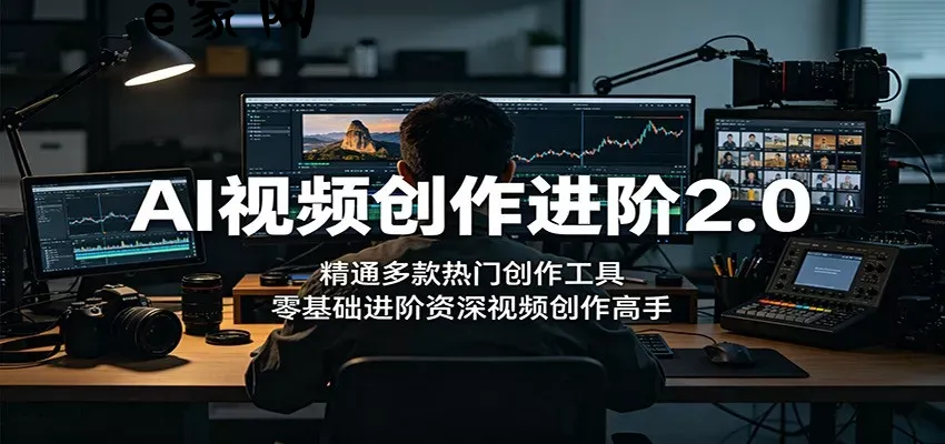 AI视频创作进阶2.0：精通多款热门创作工具，零基础进阶资深视频创作高手-e家网