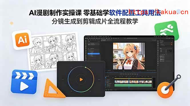 （18605期）AI漫剧制作实操课 零基础学软件配置工具用法 分镜生成到剪辑成片全流程教学-e家网