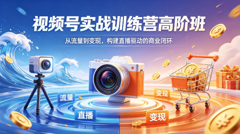 视频号实战训练营高阶班，从流量到变现，构建直播驱动的商业闭环（26年4月）-e家网