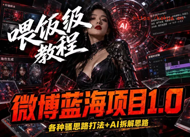 微博蓝海项目1.0_各种Sao操作整理+AI引流拆解，喂饭级教学-e家网