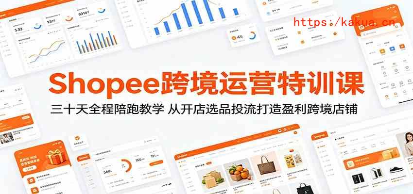 Shopee跨境运营特训课：三十天全程陪跑教学，从开店选品投流打造盈利跨境店铺-e家网