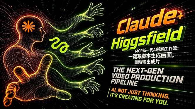 （18345期）Claude+Higgsfield MCP新一代AI视频工作流：一键写脚本生成画面，自动输出成片-e家网