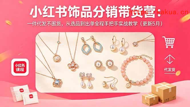 （18626期）小红书饰品分销带货营：一件代发不囤货，从选品到出单全程手把手实战教学（更新5月）-e家网