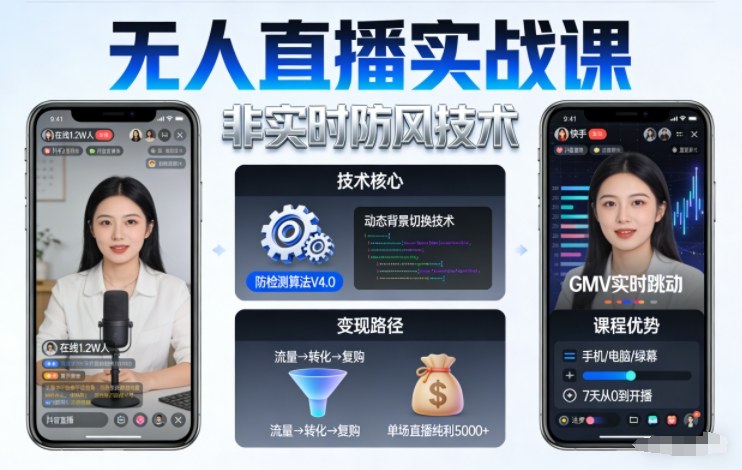 宝子哥无人直播实战课，非实时防风技术，聚焦抖音快手等平台直播带货，轻松开启直播变现之路(更新2026年5月10日)-e家网