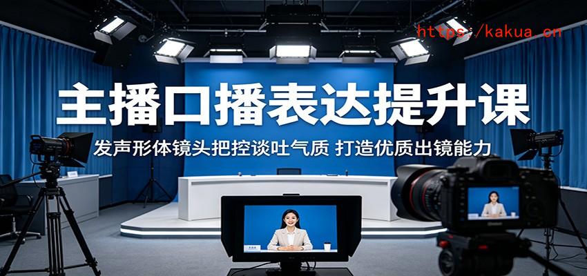 主播口播表达提升课：发声形体镜头把控谈吐气质，打造优质出镜能力-e家网