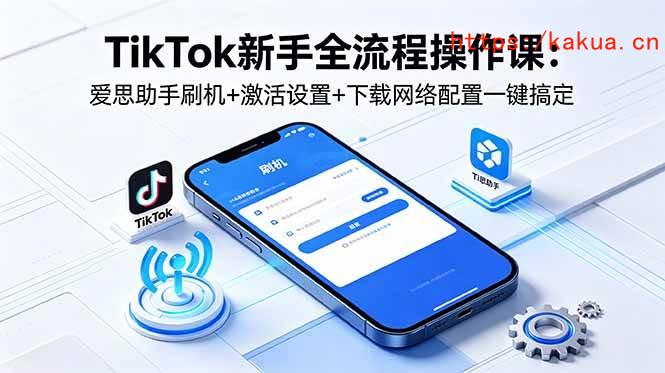 （18594期）TikTok新手全流程操作课：爱思助手刷机+激活设置+下载网络配置一键搞定-e家网
