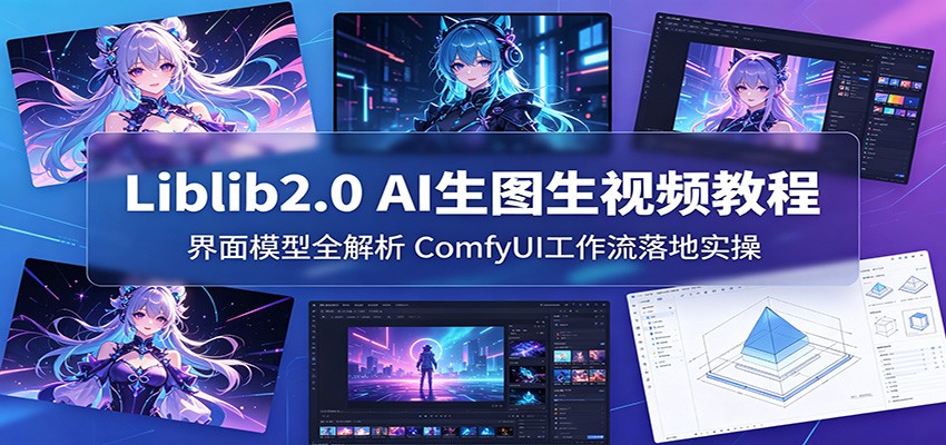 Liblib2.0 AI生图生视频教程：界面模型全解析，ComfyUI工作流落地实操-e家网