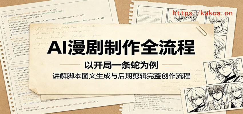 AI漫剧制作全流程：以开局一条蛇为例，讲解脚本图文生成与后期剪辑完整创作流程-e家网