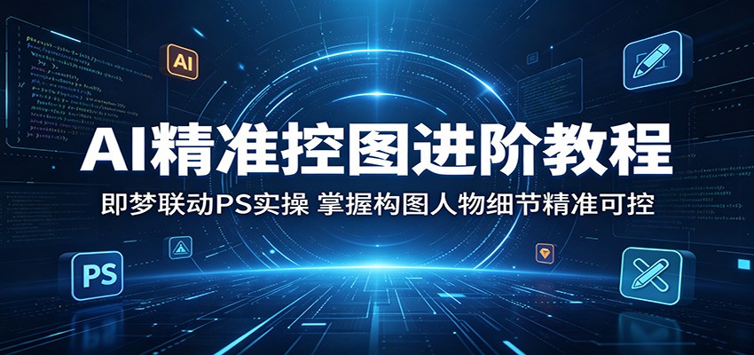 AI精准控图进阶教程：即梦联动PS实操，掌握构图人物细节精准可控-e家网