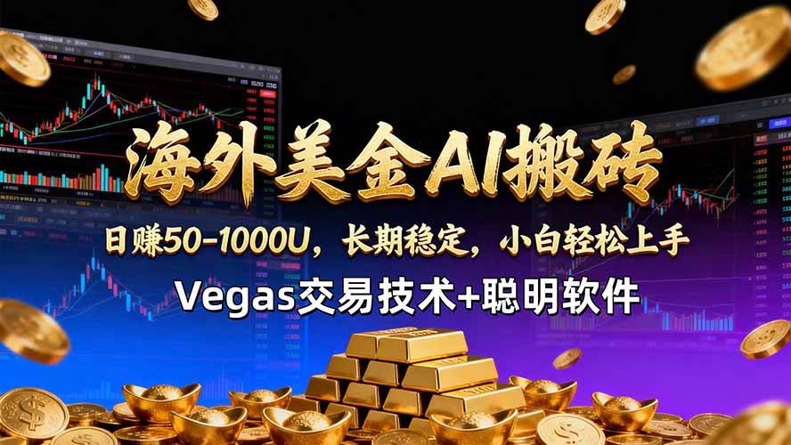 （18276期）海外美金AI搬砖技术Vegas交易技术+聪明软件【训练营第七期】，日赚50-100U-e家网