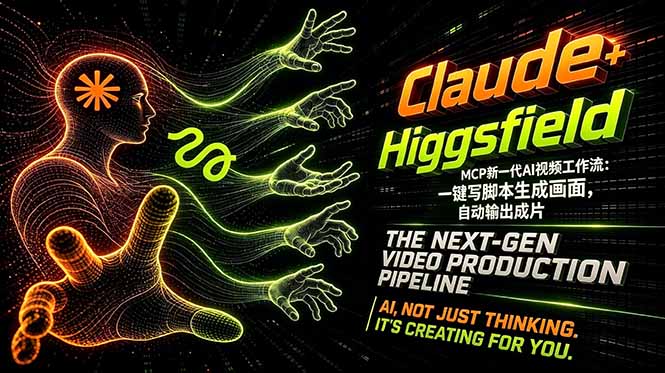 Claude+Higgsfield MCP新一代AI视频工作流：一键写脚本生成画面，自动输出成片-e家网