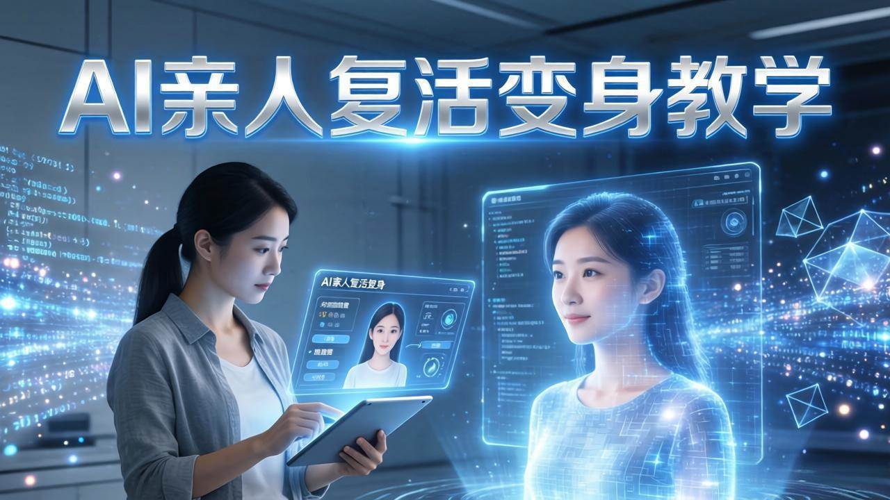 （17940期）AI亲人复活变身教学，最近超级火爆的项目，涨粉超级快，私域引流代做服务，收徒等-e家网