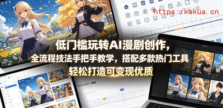 低门槛玩转AI漫剧创作，全流程技法手把手教学，搭配多款热门工具，轻松打造可变现优质作品-e家网