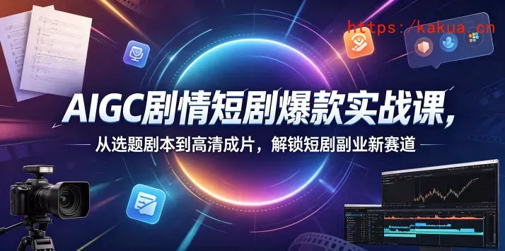 AIGC剧情短剧爆款实战课，从选题剧本到高清成片，解锁短剧副业新赛道-e家网