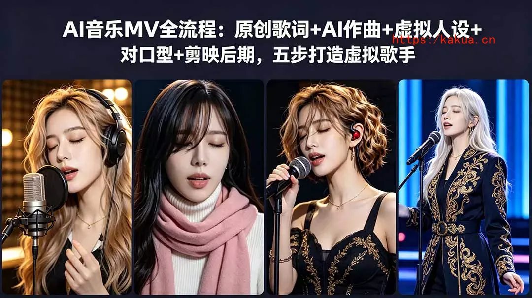 AI音乐MV全流程：原创歌词+AI作曲+虚拟人设+对口型+剪映后期，五步打造虚拟歌手-e家网