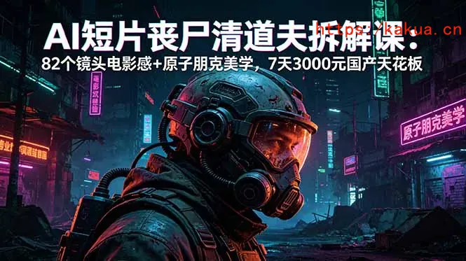 AI短片《丧尸清道夫》拆解课：82个镜头电影感+原子朋克美学，7天3000元国产天花板-e家网