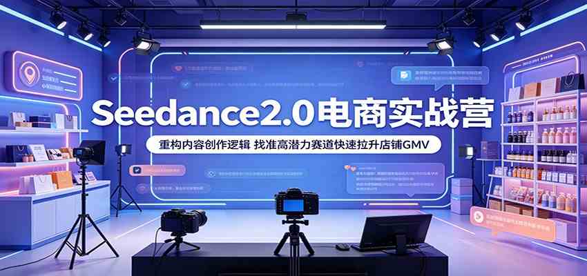 Seedance2.0电商实战营:重构内容创作逻辑,找准高潜力赛道快速拉升店铺GMV-e家网