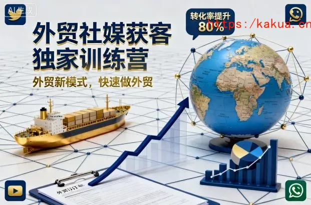 外贸社媒获客独家训练营，外贸新模式，快速做外贸(更新26年5月)-e家网