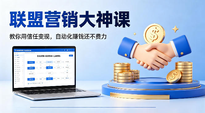 联盟营销大神课，教你用信任变现，自动化賺钱还不费力【原创双语字幕】-e家网