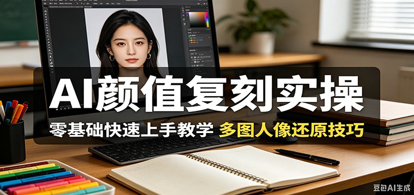 AI颜值复刻实操，零基础快速上手教学，多图人像还原技巧-e家网
