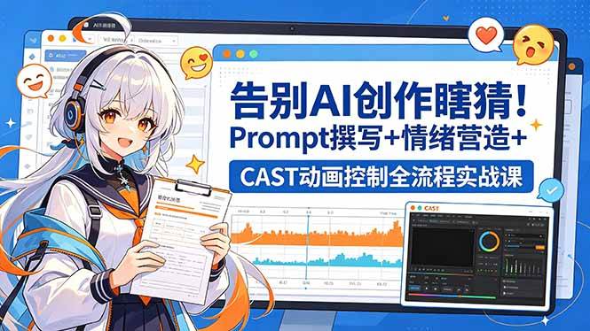 （18473期）告别AI创作瞎猜！Prompt撰写+情绪营造+CAST动画控制全流程实战课-e家网