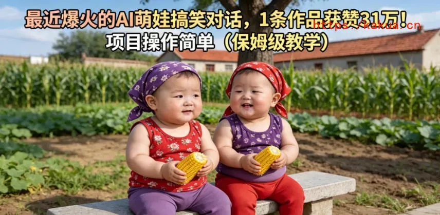 最近爆火的AI萌娃搞笑对话，1条作品获赞31W，项目操作简单(保姆级教学)-e家网