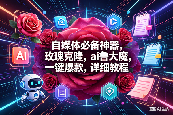 (18316期)玫瑰克隆神器,一键爆款ai工具,自媒体必备,60多个功能的教程-e家网