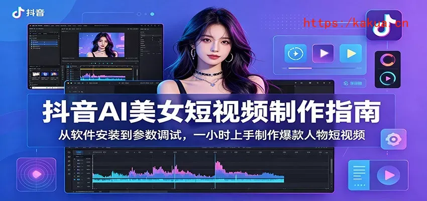 抖音AI美女短视频制作指南：从软件安装到参数调试，一小时上手制作爆款人物短视频-e家网