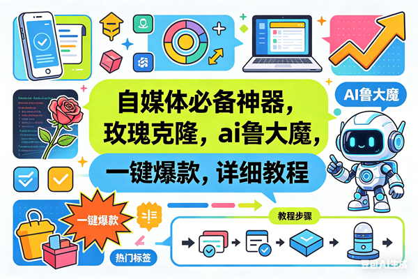 (18391期)玫瑰克隆神器,一键ai爆款工具,自媒体必备,60多个功能的详细教程-e家网