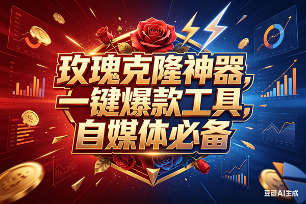 (18361期)玫瑰克隆神器,一键爆款ai工具,自媒体必备,60多个功能的详细教程-e家网
