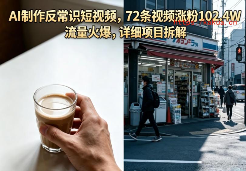 AI制作反常识短视频，72条视频涨粉102.4W，流量火爆，详细项目拆解-e家网