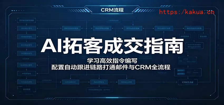 AI拓客成交指南：学习高效指令编写，配置自动跟进链路打通邮件与CRM全流程-e家网