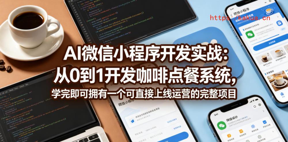 AI微信小程序开发实战：从0到1开发咖啡点餐系统，学完即可拥有一个可直接上线运营的完整项目-e家网