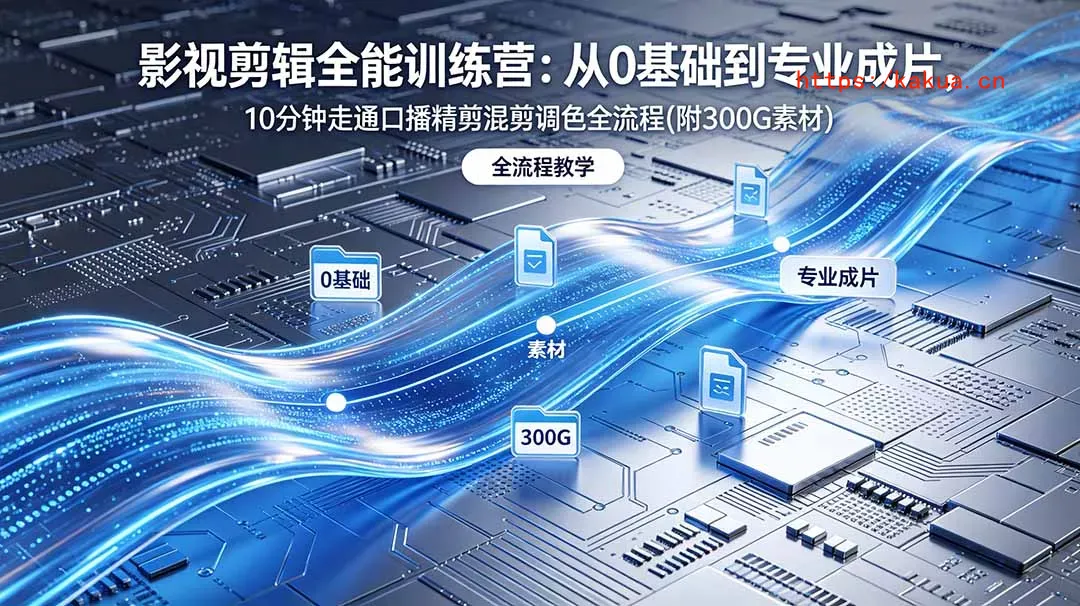 2026影视剪辑全能实战课｜0基础到专业成片，全流程教学，高清带300G素材-e家网