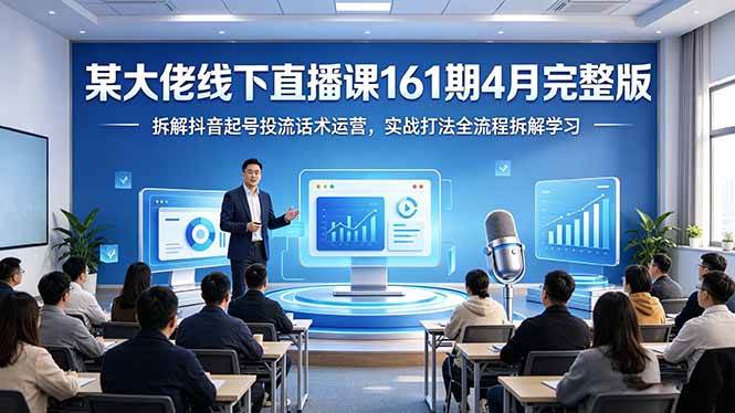 （18209期）某大佬线下直播课161期4月完整版，拆解抖音起号投流话术运营，实战打法全流程拆解学习-e家网