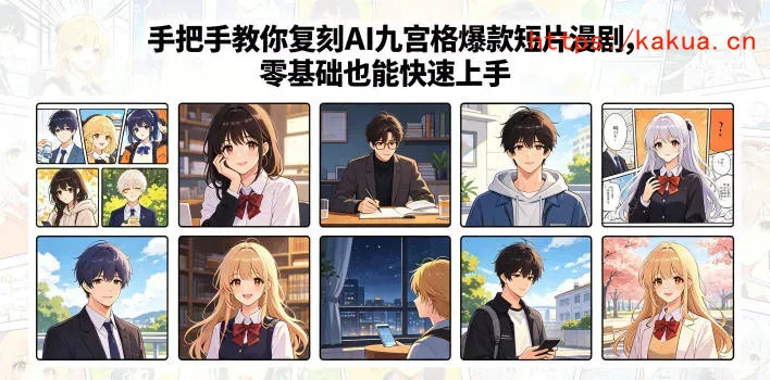 手把手教你复刻AI九宫格爆款短片漫剧，零基础也能快速上手-e家网